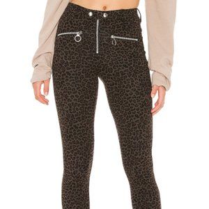 BlankNYC animal print moto skinny pants